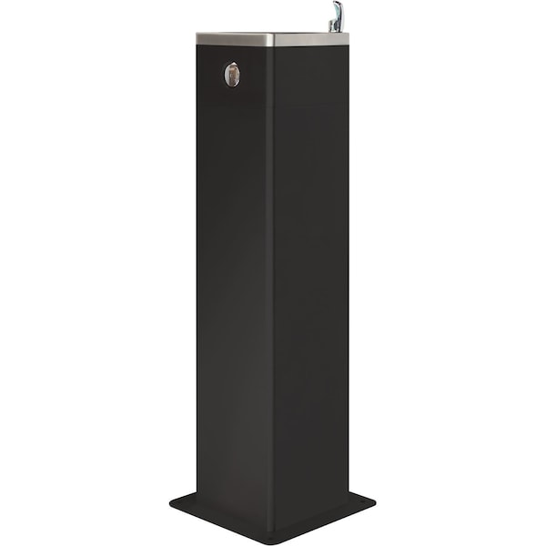 Global Industrial Outdoor Pedestal Drinking Fountain, Black Powder Coat 761223BK - main